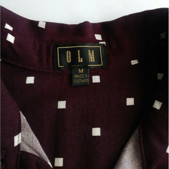 ❤️SALE! PRICE FINAL!❤️ OLM SHORT SLEEVE SQUARE PRINT TWIST FRONT CROP TOP SIZE M - Picture 5 of 7